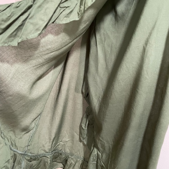 Melissa Odabash Olive Green Dani Ruffle Wrap Skirt Sz XS - Picture 4 of 7